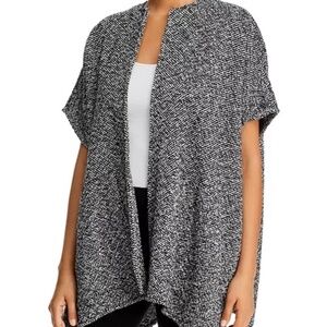 Eileen Fisher Organic Peruvian Cotton Round Neck Poncho - OS